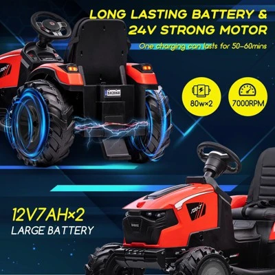 24V 4 In 1 Kids Tractor, Excavator & Bulldozer, Battery Powered Ride On Electric Vehicle 2 24V 4 In 1 Kids Tractor, Excavator & Bulldozer, Battery Powered Ride On Electric Vehicle - Image 2
