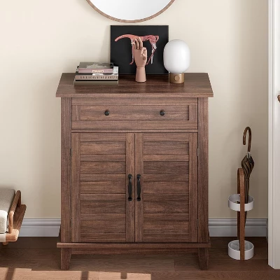 Farmhouse Storage Cabinet Adjustable With 7-Tier Shelves Style 31.5", Rustic Kitchen & Dining Room Organizer, Multi-Functional Entryway Cabinet 7 Farmhouse Storage Cabinet Adjustable With 7-Tier Shelves Style 31.5", Rustic Kitchen & Dining Room Organizer, Multi-Functional Entryway Cabinet - Image 7