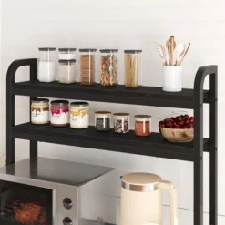 Kitchen Baker Rack With Wire Basket, Microwave Stand With Power Outlet, Large Open Storage Shelves, 6-Tier Freestanding Utility Storage Shelf 13 Kitchen Baker Rack With Wire Basket, Microwave Stand With Power Outlet, Large Open Storage Shelves, 6-Tier Freestanding Utility Storage Shelf -Home Decor Store GUEST 7af530ee 9539 4f7a 8ccc 0f530f53dbce