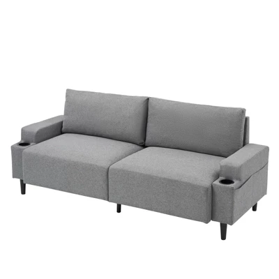 Loveseat Sofa Couch For Living Room, 80" Modern 2-Seater Couch £¬Comfy Mid Century Modern Couch For Bedroom, Office, Apartment, Grey 1 Loveseat Sofa Couch For Living Room, 80" Modern 2-Seater Couch £¬Comfy Mid Century Modern Couch For Bedroom, Office, Apartment, Grey
