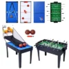 5 In 1 Multi-Game Table, Combo Game Table With Billiards, Push Hockey, Foosball, Ping Pong, Basketball, Portable Multi Game Combination Table Set