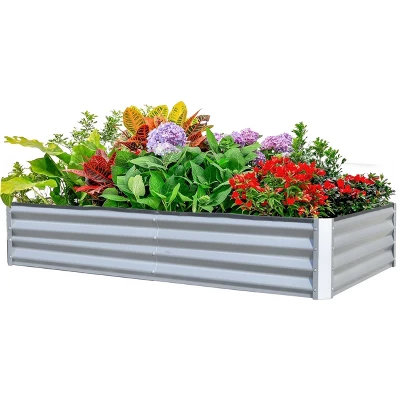 Land Guard Galvanized Raised Garden Bed Kit, Outdoor Metal Raised Garden Beds, Galvanized Planter Raised Garden Boxes For Vegetables 9 Land Guard Galvanized Raised Garden Bed Kit, Outdoor Metal Raised Garden Beds, Galvanized Planter Raised Garden Boxes For Vegetables - Image 9