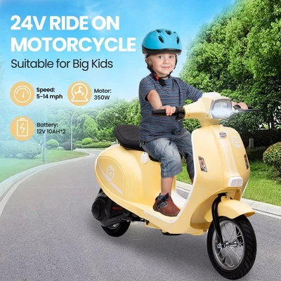 24V Kids Motorcycle For Big Kids, 14MPH Max Speed Electric Motorcycle With 350W Motor 1 24V Kids Motorcycle For Big Kids, 14MPH Max Speed Electric Motorcycle With 350W Motor