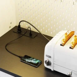 71" Farmhosue Pantry Bar Cabinet With Internal Pegboard Storage Rack,Power Outlet,Kitchen Cabinet With Sliding Door,9 Wine & Glasses Rack,3 Drawers -Home Decor Store GUEST 863f5068 8de4 44d4 9320 c54dd038339c