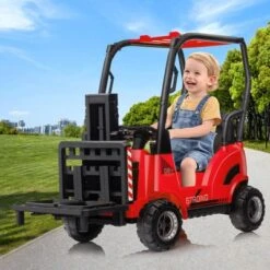 12V Kids Ride On Forklift Car With Tent, Electric Ride On Construction Car Toy For Toddles With Remote Control -Home Decor Store GUEST 87483fbb 2f9c 4353 9411 f566cf7c9ca5