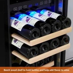 Mini Fridge 15 Inch Wine Cooler Under Couter, 29 Bottle Dual Zone Wine Fridge Wine Cooler Refrigerator With Digital Temperature Control 10 Mini Fridge 15 Inch Wine Cooler Under Couter, 29 Bottle Dual Zone Wine Fridge Wine Cooler Refrigerator With Digital Temperature Control -Home Decor Store GUEST 87952fc4 40fd 4fcb b680 0478363ac640