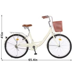 24 & 26 Inch Beach Cruiser Bike For Women, Womens Bike With Basket 1 Speed, Step Through Bikes -Home Decor Store GUEST 88890398 38e0 4758 9794 bd58fcd7e637