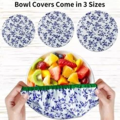 3 Pcs Bowl Covers Reusable 3 Size Stretch Cotton Fabric Food Storage Covers Reusable Elastic Sealed Lids Cover For Fruits Leftover Sourdough Bread -Home Decor Store GUEST 88b79c99 9ce3 4e34 98cc 9878169f0e01