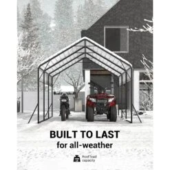 13'x16'x11' Metal Carport, Steel Heavy Duty Carport For All-Weather, Permanent Shelter For Boats, Pickup Trucks, And Tractors, N.W. 500 Lbs 7 13'x16'x11' Metal Carport, Steel Heavy Duty Carport For All-Weather, Permanent Shelter For Boats, Pickup Trucks, And Tractors, N.W. 500 Lbs -Home Decor Store GUEST 88b889bb b996 4a85 b9fd bf40818a295e