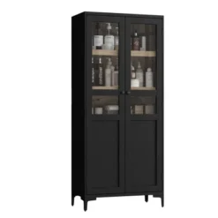 Tall Storage Cabinet, Kitchen Pantry Cabinet 5 Tier Bathroom Cabinet With 4 Doors Adjustable Shelves For Kitchen, Dining Room, Bathroom -Home Decor Store GUEST 89d47c15 8e82 4bdc 8d43 a594d8791e00