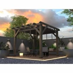 10x12x7.5FT Cedar Pergola Outdoor Wood Pergola With Canopy, Solid Structure Shelter For Deck, Garden, Backyard, And Lawn - Grey Charcoal 17 10x12x7.5FT Cedar Pergola Outdoor Wood Pergola With Canopy, Solid Structure Shelter For Deck, Garden, Backyard, And Lawn - Grey Charcoal -Home Decor Store GUEST 8a387319 3ae7 449d 8cc6 e279ccbca93b