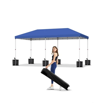 10x20 Pop Up Canopy - 1 Min Setup, 3 Height Adjustments W/Sandbags, UV Protection For Camping, Beach, Parties 9 10x20 Pop Up Canopy - 1 Min Setup, 3 Height Adjustments W/Sandbags, UV Protection For Camping, Beach, Parties - Image 9