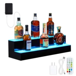 2 Tier 60 Inch Acrylic Lighted Bottle Display With Remote & App Control -Home Decor Store GUEST 8ef4fe76 4ab3 4513 a2b2 d3fb316aa1c3