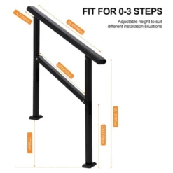 Handrails Fits 1 To 4 Steps,Outdoor Handrails Adjustable Height Stair Handrail -Home Decor Store GUEST 9028cf92 2090 4a71 987d 5e1326efeb1e