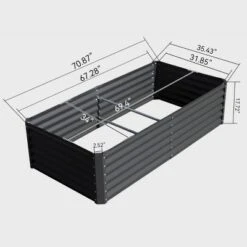 Galvanized Raised Garden Bed, Raised Garden Boxes, 6x3x1.5ft Outdoor Galvanized Planter Box, Garden Stock Tank, Garden Beds For Vegetables Planting -Home Decor Store GUEST 9061511f 80a6 45ac b023 45929aa16759