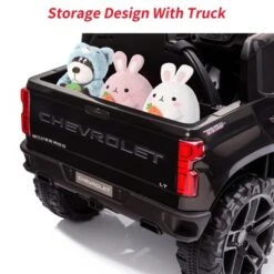 Ride On Truck With Remote Control For Kids, 12V Battery Powered Licensed Chevrolet Silverado GMC Ride On Car Toddler Electric Vehicles -Home Decor Store GUEST 90ee315c ef96 485f a41a adf868268005