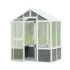76''x48''x86'' Greenhouse With Front Entry Door Outdoor Walk-in Winter Gardening Greenhouse Garden Shed For Patio Backyard Lawn