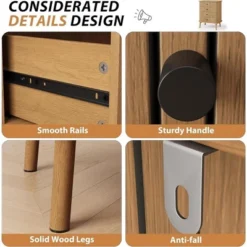 4 Drawer Dressers, Chest Of Drawers For Bedroom, Nightstand, Spacious Storage Boho Wicker Dresser -Home Decor Store GUEST 91795dba e069 4c1e bbdf f21c199e573b