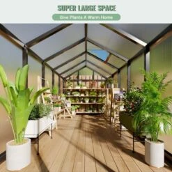 Outdoor Greenhouse - Polycarbonate Greenhouse With Roof Vent, Lockable Door, And Aluminum Frame For Your Garden -Home Decor Store GUEST 92f7affb 3476 40dd ae17 fb95e892a97e