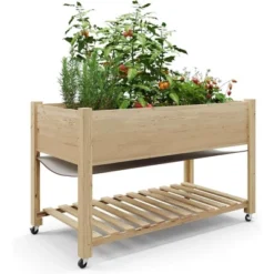 Wooden Raised Garden Bed With Legs,Elevated Raised Planter Box Outdoor For Growing Vegetables And Herbs,with Wheels-Enhanced Depth -Home Decor Store GUEST 9318c5f3 8b7c 449d 9a74 14fda09a41c7