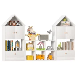 Kids Bookshelf And Toy Storage Organizer, Playful House-Shaped Children Bookcase Display Rack, For Nursery, Playroom, Living Room, Easy Assembly -Home Decor Store GUEST 93f07c30 722b 4809 85d5 3cc1d1af29dc