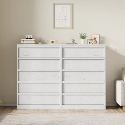 Whizmax 5 Drawer Dresser For Bedroom, Modern 5 Chest Of Drawers Tall With Large Storage, White Dresser Organizer For Living Room, Nursery, Entryway 2 Whizmax 5 Drawer Dresser For Bedroom, Modern 5 Chest Of Drawers Tall With Large Storage, White Dresser Organizer For Living Room, Nursery, Entryway - Image 2