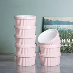 WhizMax Porcelain Ramekin, 8 Oz, Set Of 6, Pink 8 WhizMax Porcelain Ramekin, 8 Oz, Set Of 6, Pink -Home Decor Store GUEST 9472bdea d971 469f a25a 339680052288
