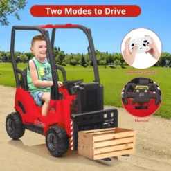 12V Kids Ride On Forklift Car With Tent, Electric Ride On Construction Car Toy For Toddles With Remote Control -Home Decor Store GUEST 959e32c9 bb14 498d 884d a81dd25877a7
