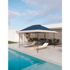 13' X 13' Pop Up Canopy Instant Tent, No Edge Lifting Eaves Folding Shed Oxford Cloth For Patio,Garden,Beach