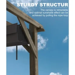 10x12x7.5FT Cedar Pergola Outdoor Wood Pergola With Canopy, Solid Structure Shelter For Deck, Garden, Backyard, And Lawn - Grey Charcoal 15 10x12x7.5FT Cedar Pergola Outdoor Wood Pergola With Canopy, Solid Structure Shelter For Deck, Garden, Backyard, And Lawn - Grey Charcoal -Home Decor Store GUEST 974e9d18 5114 4296 8f0a cde8659826a2