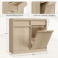 Whizmax Double Tilt Out Trash Cabinet, Hidden Trash Cabinet With 20 Gallon Storage, Freestanding Garbage Can Cabinet For Kitchen Dining Room 11 Whizmax Double Tilt Out Trash Cabinet, Hidden Trash Cabinet With 20 Gallon Storage, Freestanding Garbage Can Cabinet For Kitchen Dining Room -Home Decor Store GUEST 97ea90e8 3cc3 49bf af6c 320673abda26