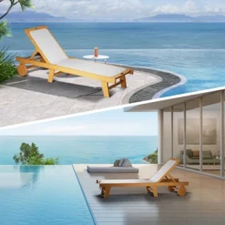 Whizmax Fir Lying Bed ,Portable Leisure Chair With Adjustable Wheels, Sunscreen And Breathable Textilene Fabric -Home Decor Store GUEST 9a9b1636 fdfb 480f 8601 35584308b426