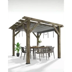 10x12x7.5FT Cedar Pergola Outdoor Wood Pergola With Canopy, Solid Structure Shelter For Deck, Garden, Backyard, And Lawn - Grey Charcoal 21 10x12x7.5FT Cedar Pergola Outdoor Wood Pergola With Canopy, Solid Structure Shelter For Deck, Garden, Backyard, And Lawn - Grey Charcoal -Home Decor Store GUEST 9af82dfe 6a9a 4ef5 b4e6 3c1d98479ea1