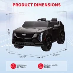 24V Kids Ride On Car Licensed Cadillac 2 Seater Ride On Truck Toy Battery Powered Electric Car For Toddlers -Home Decor Store GUEST 9c3261b6 2c94 4de6 b3d6 e131e35cf4bf