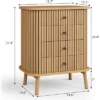 4 Drawer Dressers, Chest Of Drawers For Bedroom, Nightstand, Spacious Storage Boho Wicker Dresser