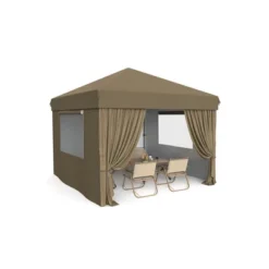 10'x10' Pop Up Canopy Tent Easy To Set Up And Take Down, With 4Pcs Sidewalls, Portable Instant Commercial Canopy For Patio, Outdoor, Camping, Black -Home Decor Store GUEST 9ecc544e d55c 47dc ac93 7e9dcbaaf953