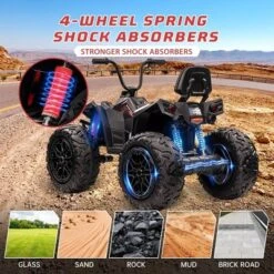 Kids ATV, 24V Ride On Car 4WD Quad Electric Vehicle, 4x80W Powerful Engine -Home Decor Store GUEST 9f911e62 e627 4be2 a32c 6beed8cafde8