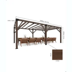 12 X 20 FT Wood Pergola, Retractable Shade Canopy, Outdoor Wooden Pergola For Patio 11 12 X 20 FT Wood Pergola, Retractable Shade Canopy, Outdoor Wooden Pergola For Patio -Home Decor Store GUEST a098bb03 3966 49b7 8a2d ce13b8540c3a