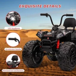 Kids ATV, 24V Ride On Car 4WD Quad Electric Vehicle, 4x80W Powerful Engine -Home Decor Store GUEST a2ac4392 798f 4d32 a7d8 aa0ecf67ab34