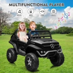 24V Ride On Truck Car For Kids 2 Seater Licensed Mercedes Benz Toddles Electric Car Ride On Toy With Remote Control -Home Decor Store GUEST a300a559 6894 41c0 bf38 cb9ce4207c15