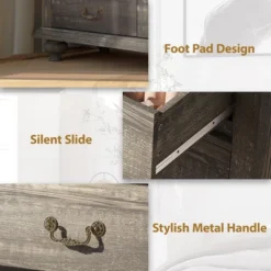 Whizmax Modern Dresser For Bedroom, Dressers & Chests Of Drawers With 9 Wide Drawers, Tall Dresser With Ornately Carved Metal Handles -Home Decor Store GUEST a4df2888 cf9d 4e87 888e 5c850263361e