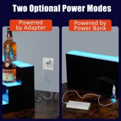 Liquor Bottle Display Shelf, 3-Tiers 20-Inch Acrylic Lighted Bottle Display With Remote & App Control -Home Decor Store GUEST a6237f00 06ab 407a 9997 873c283341fa