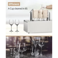 Electric Wine Glass Polisher With 5 Cotton Brushes And High-Power Heater, Stainless Steel, Ideal For Bars, Kitchens, And Restaurants -Home Decor Store GUEST a65ce406 bafd 49ca 9bdc 2b4f833c0ac1