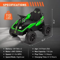 24V 4x4 Ride On Toy For Big Kids, 4x85W 6MPH Ride On UTV Car W/Parent Remote 13 24V 4x4 Ride On Toy For Big Kids, 4x85W 6MPH Ride On UTV Car W/Parent Remote -Home Decor Store GUEST a6cdcf87 333b 455f ba73 f0c9ecde96c5