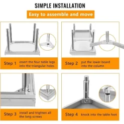 36"x28"x24" Stainless Steel Equipment Grill Stand Table,1000 Lbs Top Shelf,220 Lbs Bottom Shelf,Adjustable Legs,2" Edge Baffle 10 36"x28"x24" Stainless Steel Equipment Grill Stand Table,1000 Lbs Top Shelf,220 Lbs Bottom Shelf,Adjustable Legs,2" Edge Baffle -Home Decor Store GUEST a6f8589d 8e7f 4f3e 8126 8f1940a7bb61