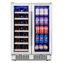 24 Inch Wine And Beverage Refrigerator, Dual Zone Wine Cooler With Glass Door Hold 20 Bottles And 78 Cans -Home Decor Store GUEST a7cbc521 7ed6 408c 93b8 dabeb7f4bd39