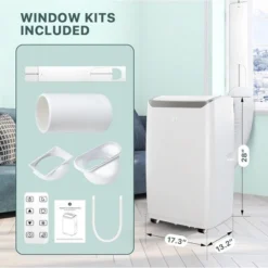 Portable 14,000 Btu Air Conditioner With Cooling Fan, Ac Unit Quiet Operation, Dehumidifier For Rooms Up To 700 Sq.Ft., Includes Remote & Window Kit -Home Decor Store GUEST ab1476f5 0c2c 4cdb ba15 1420e0898edc