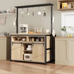 42'' Sliding Barn Door Kitchen Island With Storage, Multi-Functional Dining And Living Room Cabinet -Home Decor Store GUEST ab8c3868 ba73 4197 aa4c 9eea2955ec77