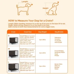 Wooden Dog Crate Furniture With Wheels And Double Door – Modern Pet House, Removable Tray, Stylish End Table For Living Room, Bedroom, And Outdoors -Home Decor Store GUEST abb4c505 da7c 4ebc ba5a 08ee5e391e67