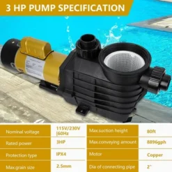 3HP Swimming Pool Pump Dual Speed In/Above Ground Water Pump -Home Decor Store GUEST ade1412d 76c9 40af ae7b 4430d7944e3a